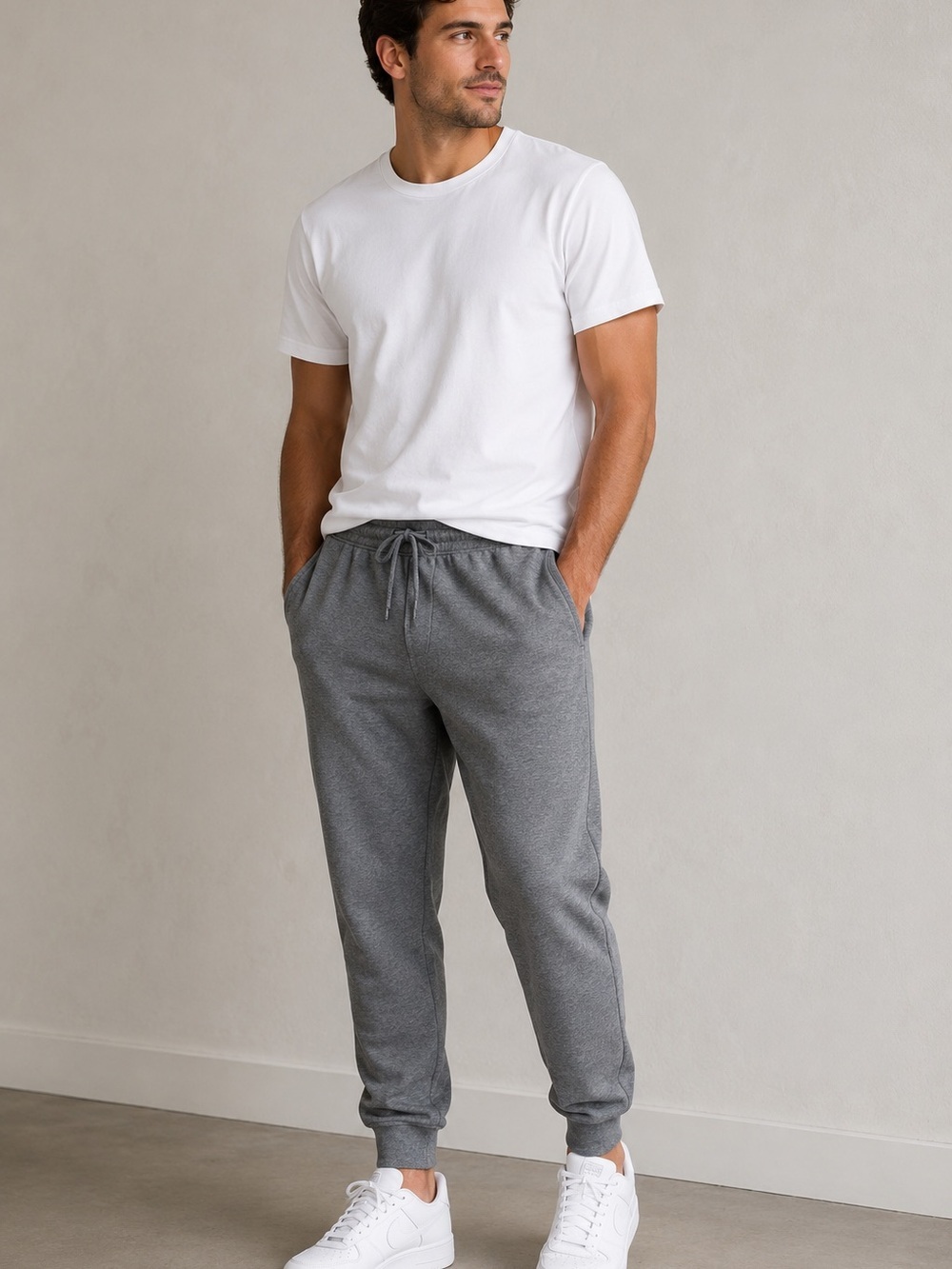 Athletic Works Men's Heather Gray Joggers sweat pants